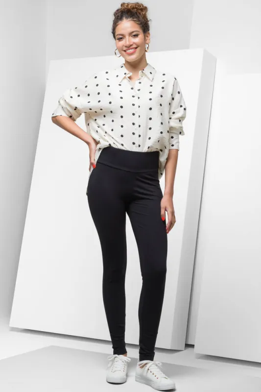 Wide Waist Leggings Black sold by Ackermas