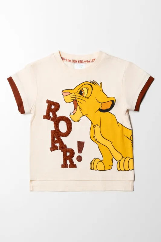 The Lion King Short Sleeve T-Shirt Cream sold by Ackermas