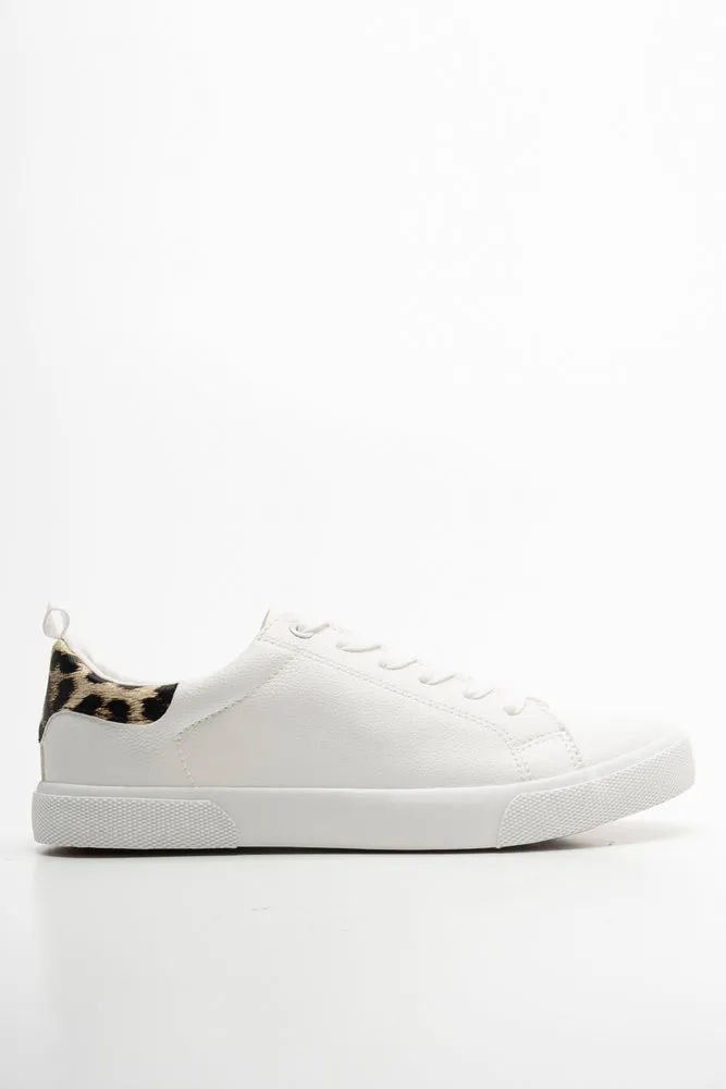 Back Tab Detail Lace Up Sneakers White sold by Ackermas product image thumbnail 2