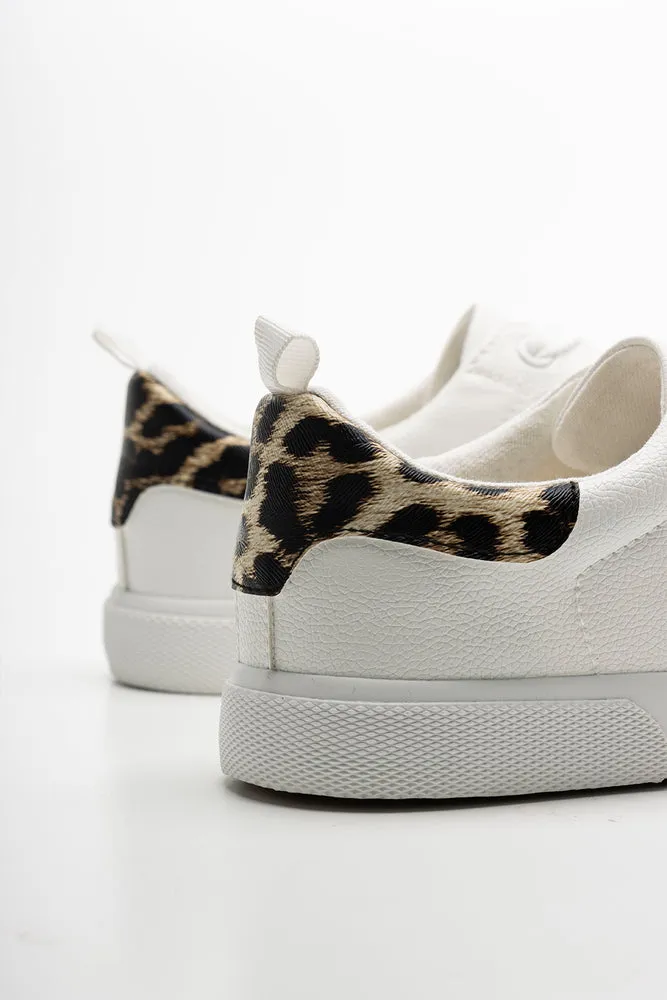 Back Tab Detail Lace Up Sneakers White sold by Ackermas product image thumbnail 4