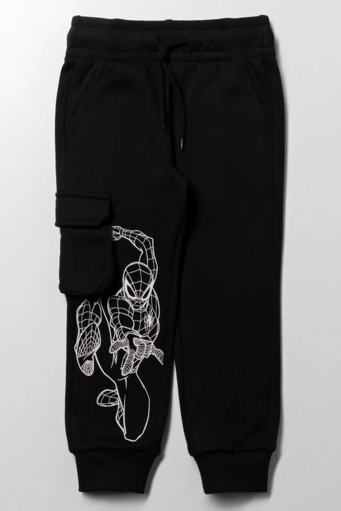 Spider-Man Cargo Trackpants Black sold by Ackermas