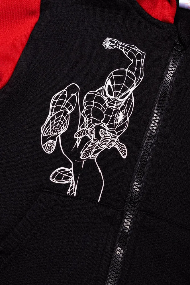 Spider-Man Zip Through Tracktop Black sold by Ackermas product image thumbnail 2