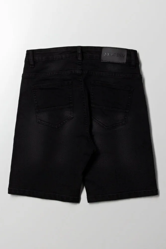 Denim Shorts Black sold by Ackermas product image thumbnail 3