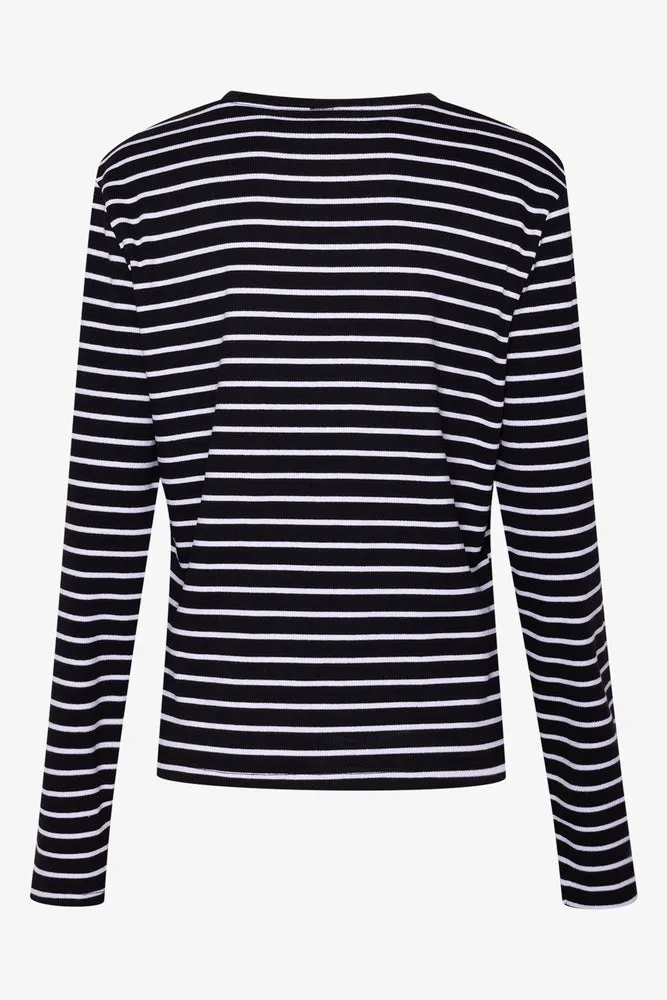 Rib Stripe T-Shirt Black sold by Ackermas product image thumbnail 2