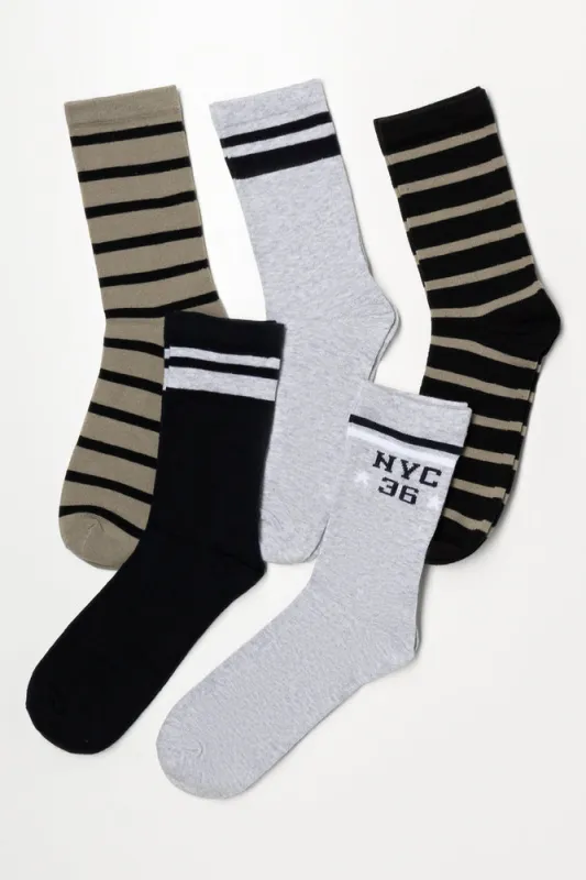 5 Pack Socks Black, Grey And Green sold by Ackermas
