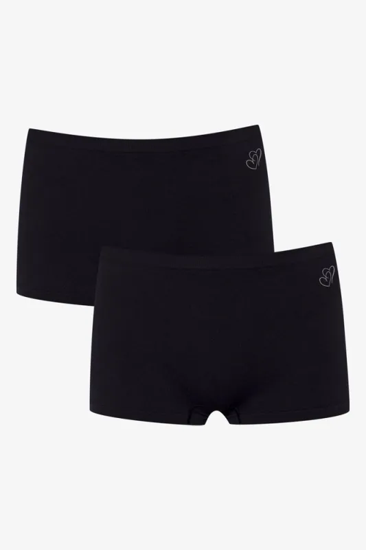 2 Pack Seamfree Boyleg Panties Black sold by Ackermas