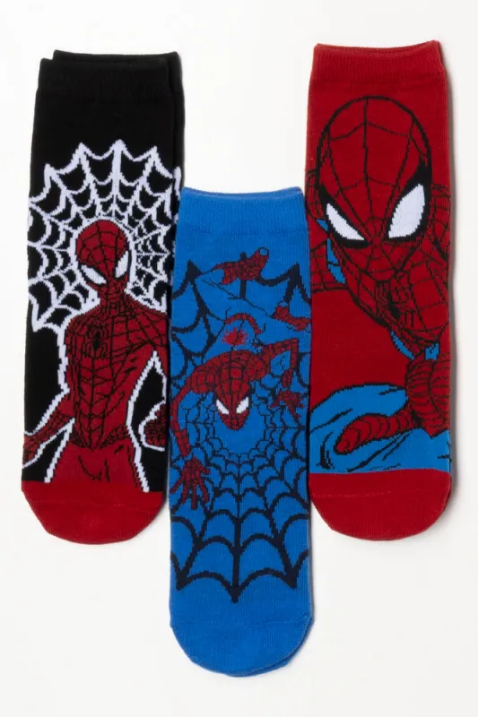 Spider-Man 3 Pack Socks Black, Blue And Red sold by Ackermas