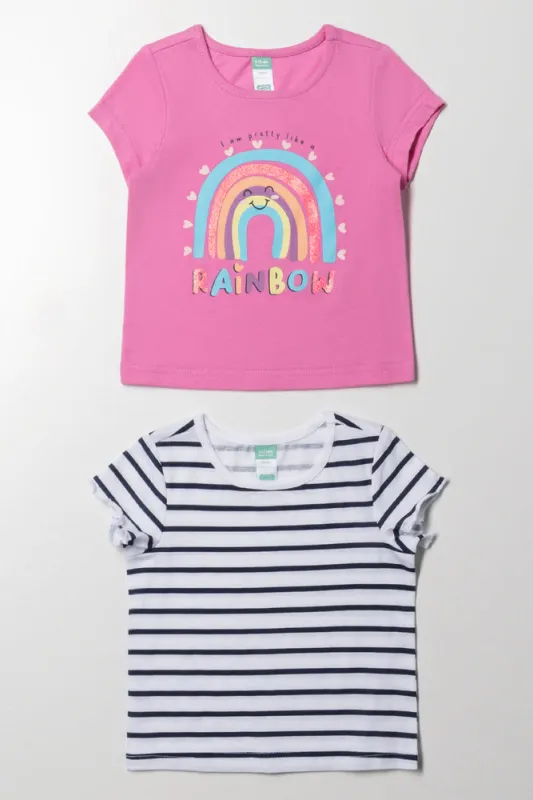 2 Pack T-Shirts Pink And White sold by Ackermas