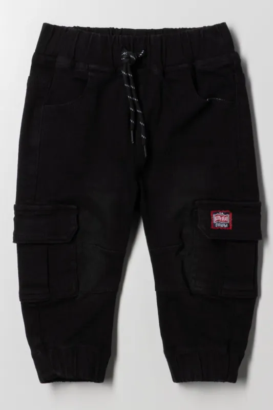 Cargo Denim Jogger Black sold by Ackermas