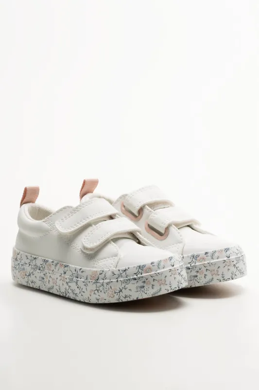 Floral Sole Sneakers White sold by Ackermas