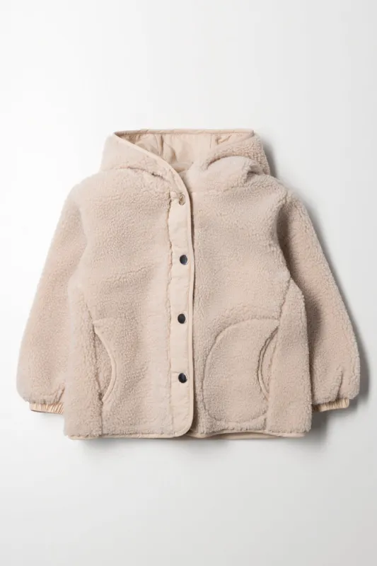 Hooded Borg Jacket Natural sold by Ackermas