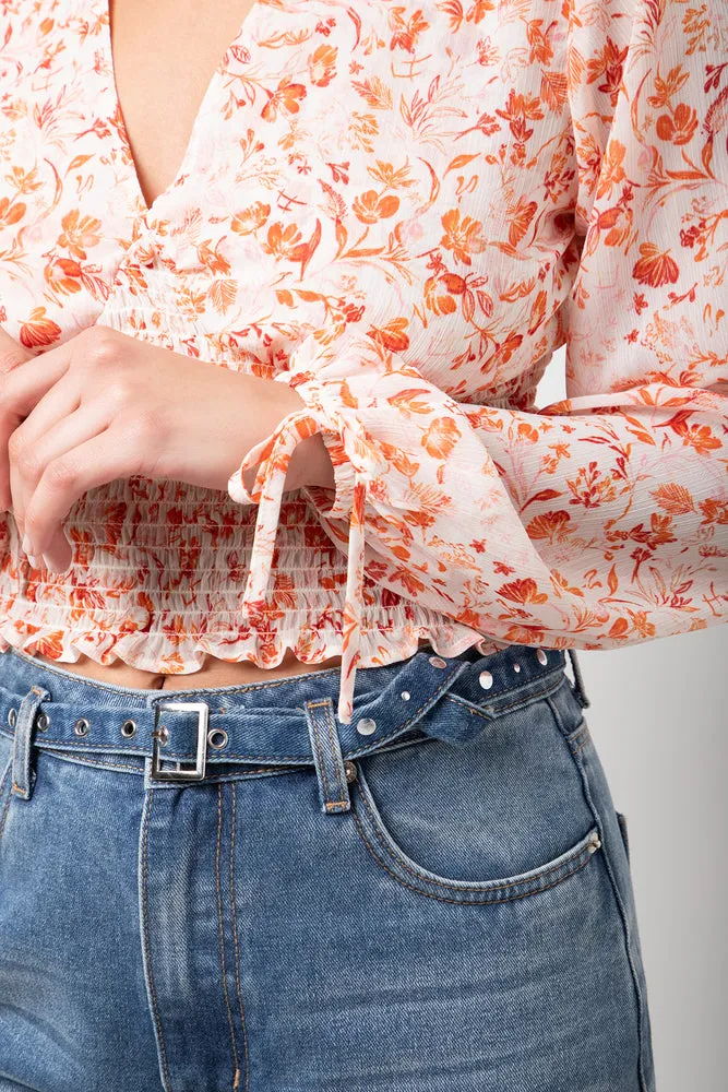 Floral Long Sleeve Blouse Pink sold by Ackermas product image thumbnail 4