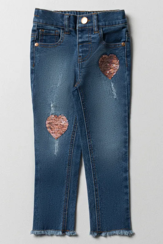 Skinny Denim Jean With Hearts Blue sold by Ackermas