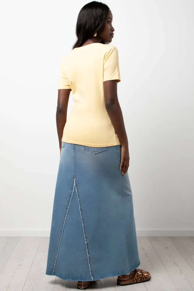 Crew Neck Short Sleeve Fitted T-Shirt Yellow sold by Ackermas product image thumbnail 3