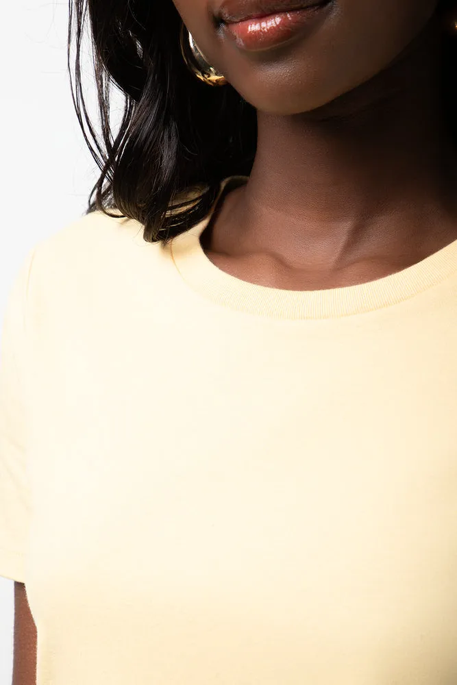 Crew Neck Short Sleeve Fitted T-Shirt Yellow sold by Ackermas product image thumbnail 4
