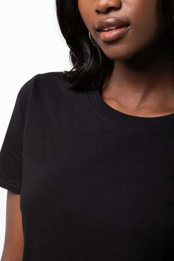 Crew Neck Short Sleeve Fitted T-Shirt Black sold by Ackermas product image thumbnail 4