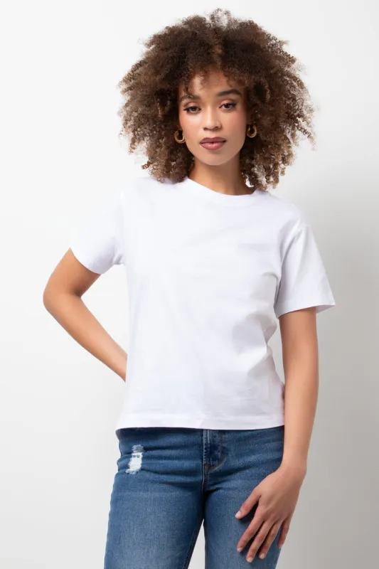 Crew Neck Short Sleeve Regular Fit T-Shirt White sold by Ackermas