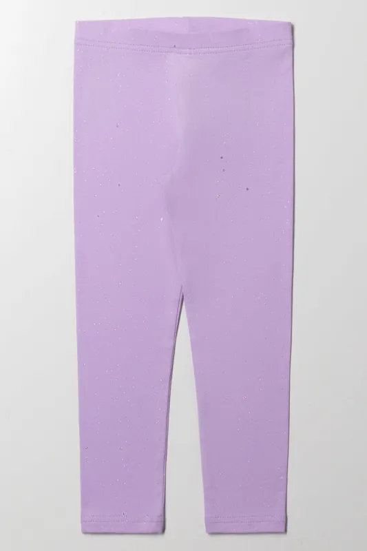 Glitter Leggings Purple sold by Ackermas