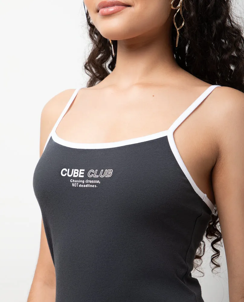 Strappy Bodycon Dress Dark Grey sold by Ackermas product image thumbnail 4