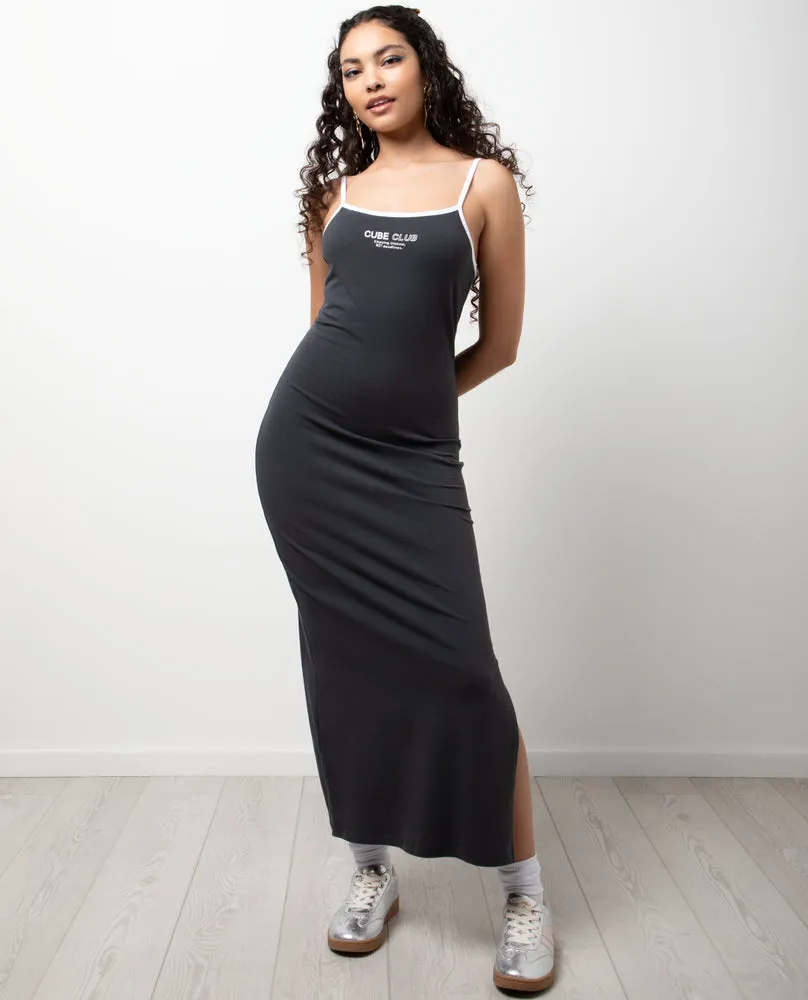 Strappy Bodycon Dress Dark Grey sold by Ackermas