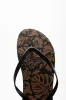 Printed Flip Flops Black sold by Ackermas