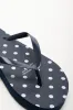 Polka Dot Flip Flops Navy sold by Ackermas