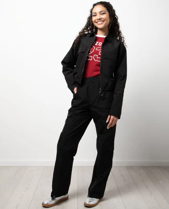 Cargo Pants With Zip Detail Black sold by Ackermas