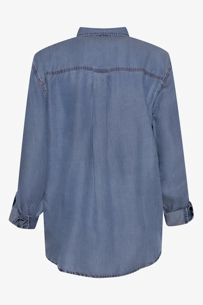 Long Sleeve Denim Shirt Blue sold by Ackermas product image thumbnail 2