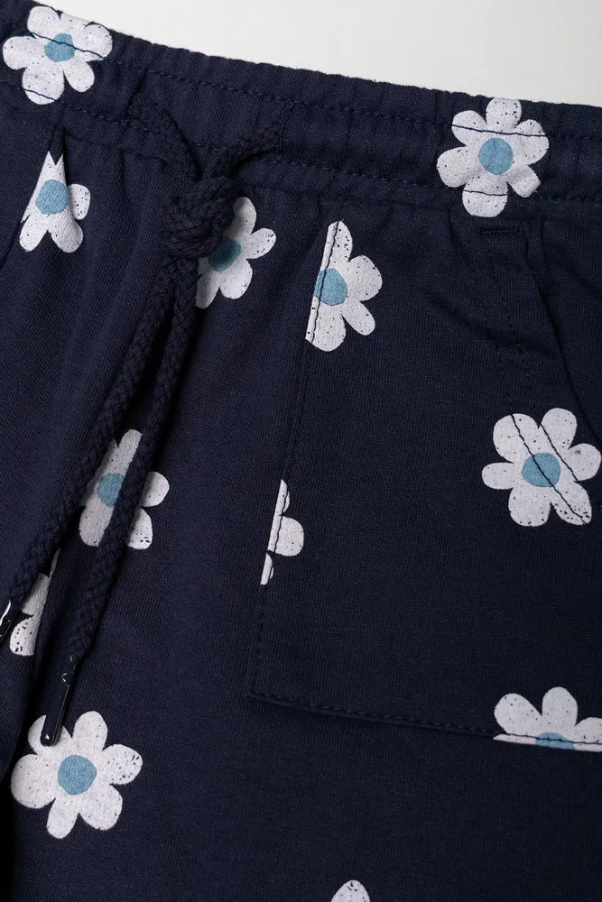 Flower Shorts Navy sold by Ackermas product image thumbnail 2
