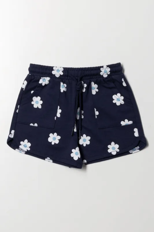 Flower Shorts Navy sold by Ackermas
