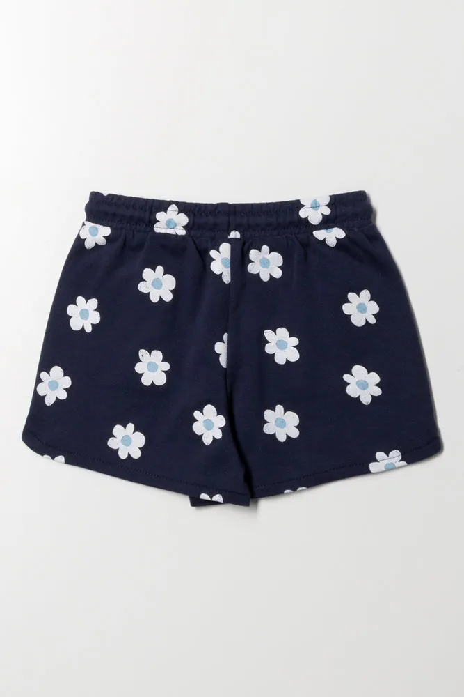 Flower Shorts Navy sold by Ackermas product image thumbnail 3