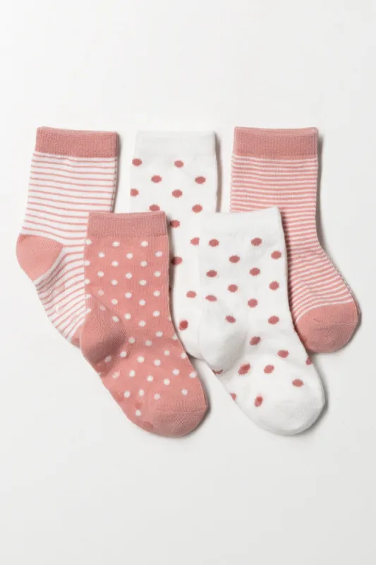 5 Pack Socks Pink sold by Ackermas