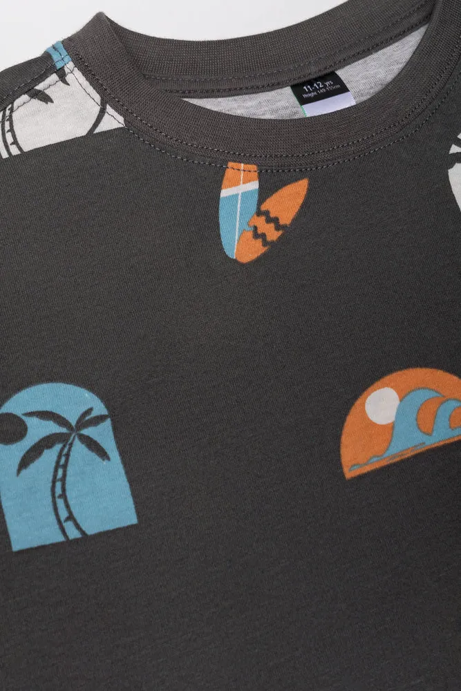 Short Sleeve T-Shirt Charcoal sold by Ackermas product image thumbnail 2