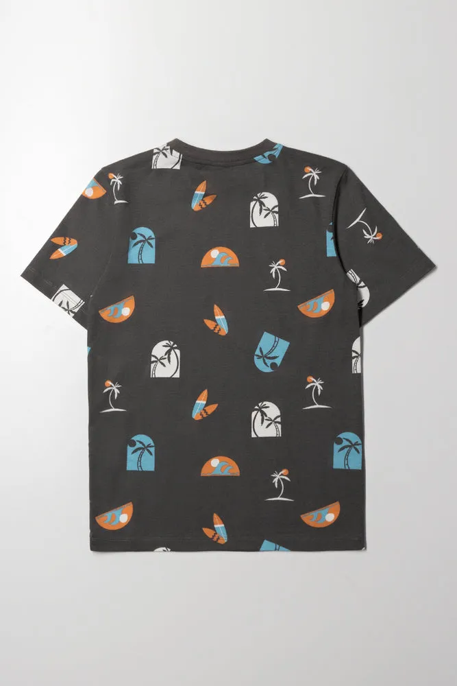 Short Sleeve T-Shirt Charcoal sold by Ackermas product image thumbnail 3