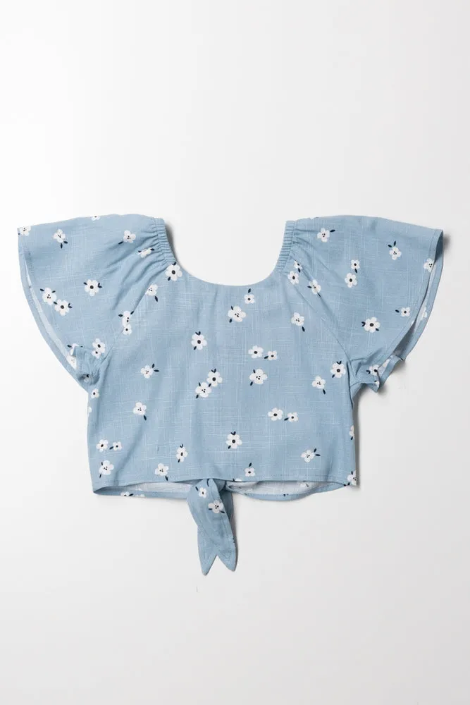 Front Tie Top Blue sold by Ackermas product image thumbnail 3