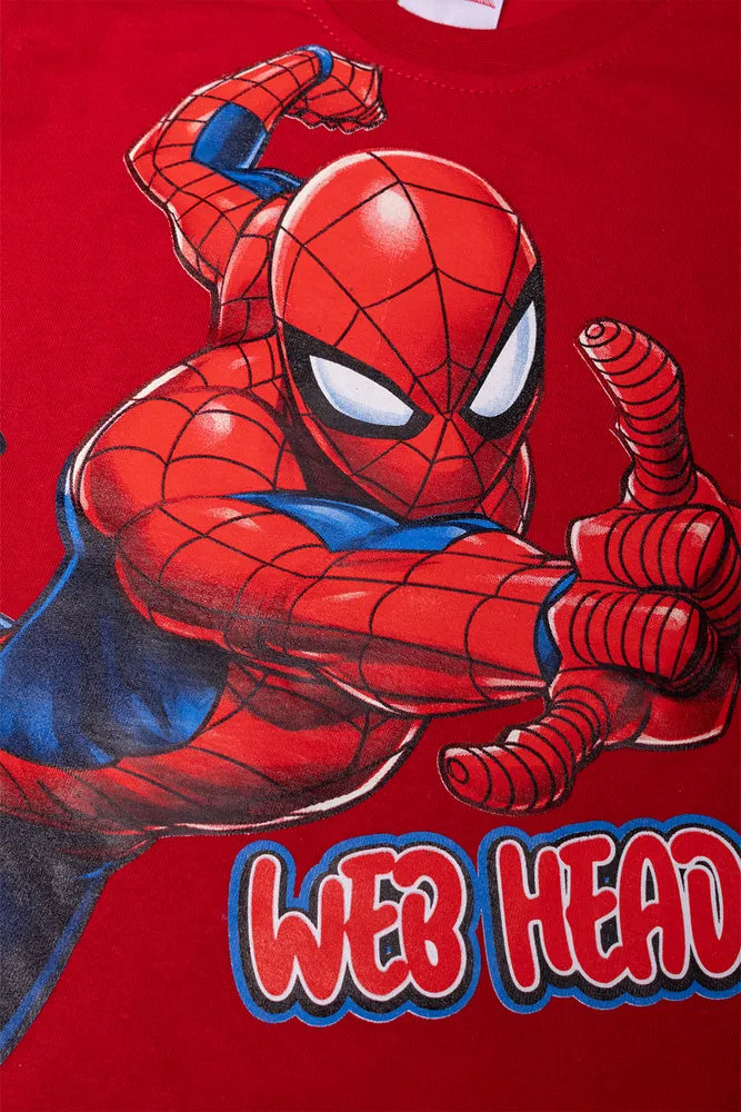 Spider-Man Short Sleeve Pyjama Set Red sold by Ackermas product image thumbnail 2