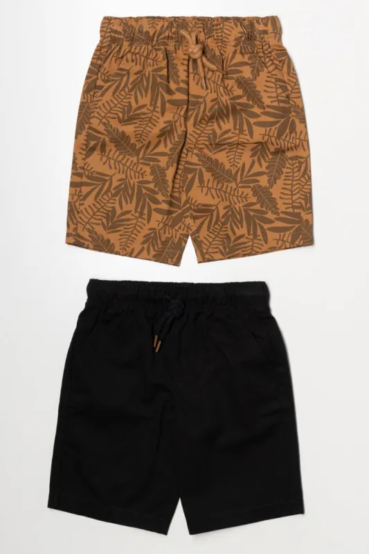 2 Pack Woven Shorts Brown And Black sold by Ackermas