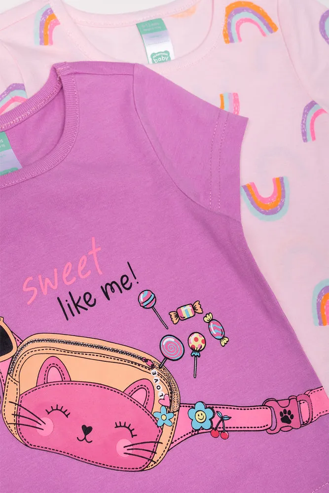 2 Pack T-Shirts Purple And Pink sold by Ackermas product image thumbnail 2