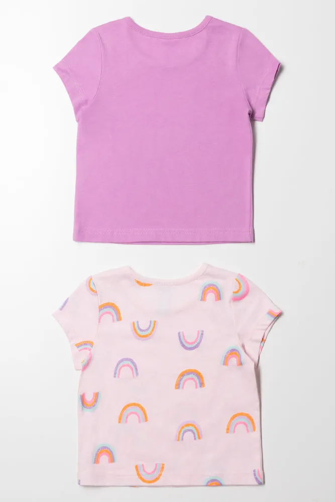 2 Pack T-Shirts Purple And Pink sold by Ackermas product image thumbnail 3