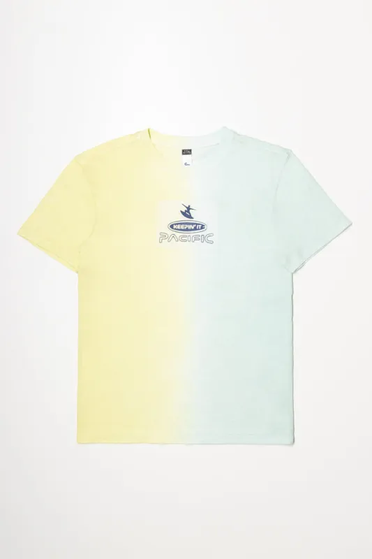 Short Sleeve Tie Dye T-Shirt Yellow And Green sold by Ackermas