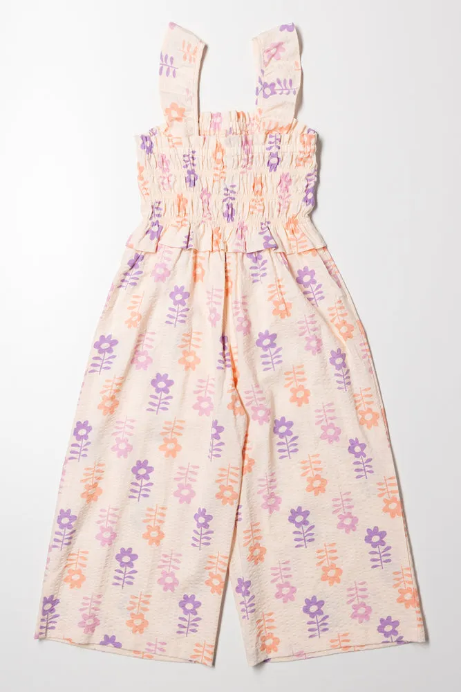 Floral Jumpsuit Light Pink sold by Ackermas product image thumbnail 3