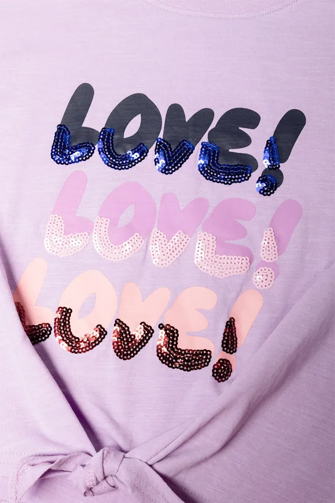 Sequin Front Tie Top Purple sold by Ackermas product image thumbnail 2