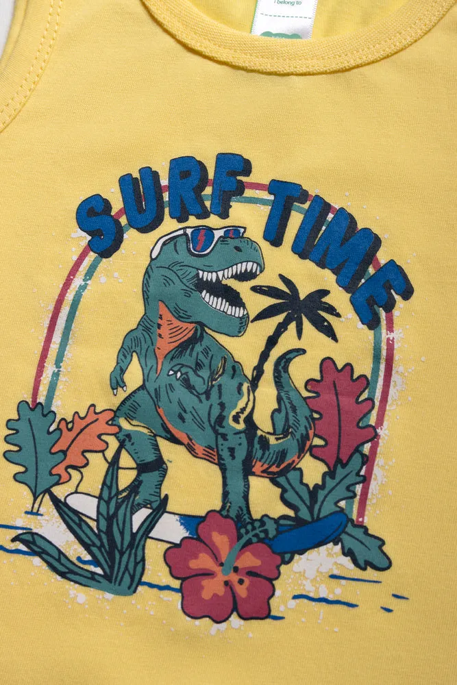 2 Pack Surf Time Sleeveless T-Shirts Yellow sold by Ackermas product image thumbnail 3