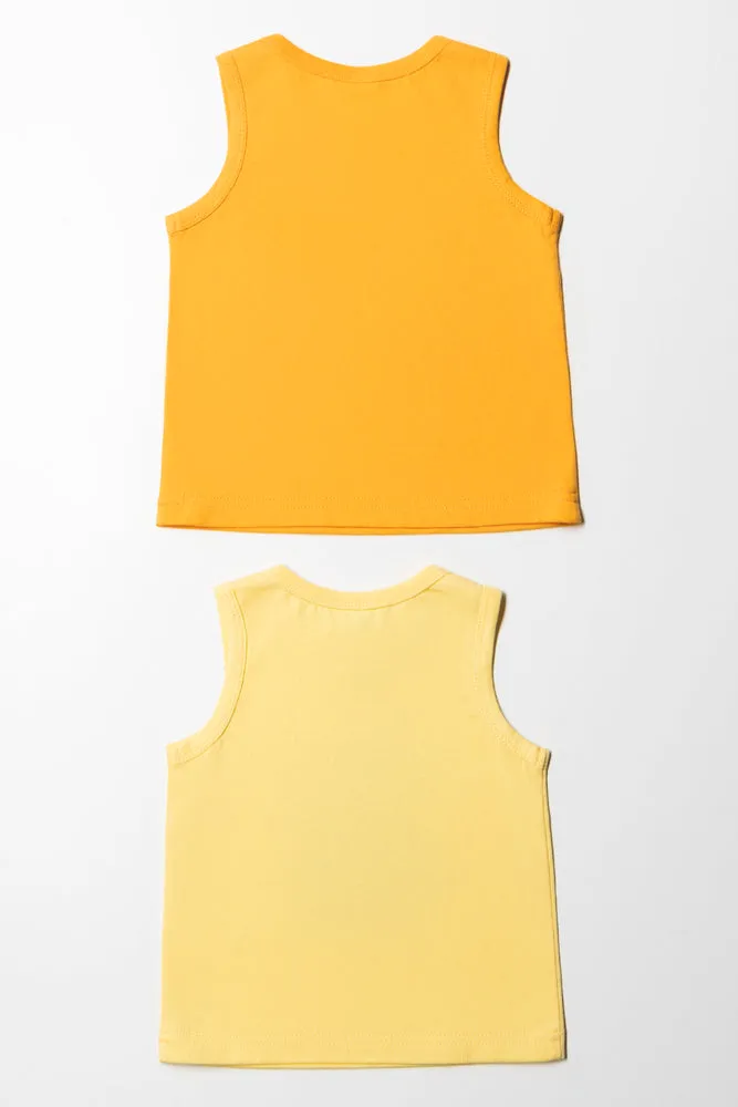 2 Pack Surf Time Sleeveless T-Shirts Yellow sold by Ackermas product image thumbnail 4