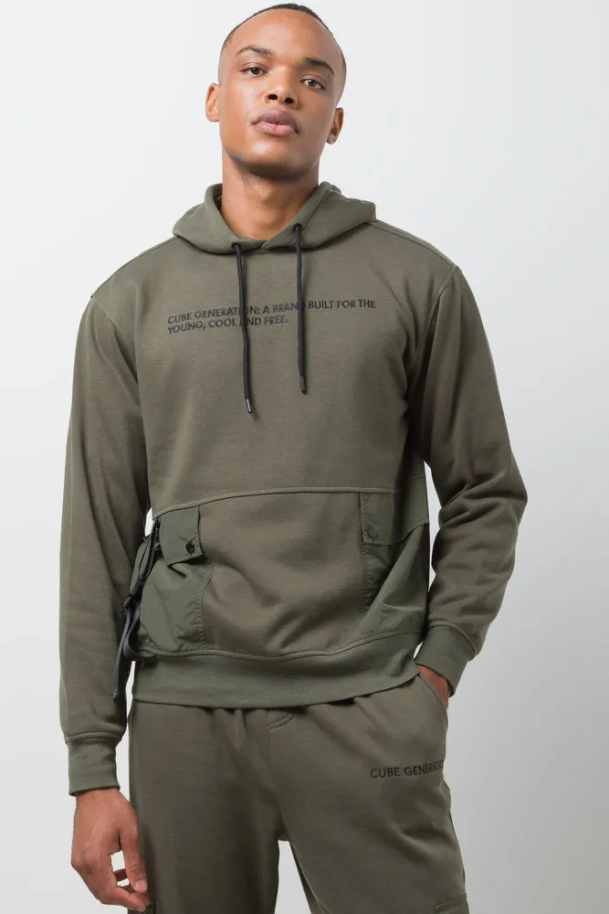 Utility Hoodie Green sold by Ackermas