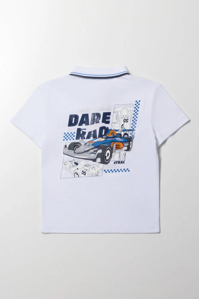 Hot Wheels Short Sleeve Golfer White sold by Ackermas product image thumbnail 3