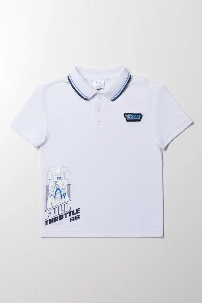 Hot Wheels Short Sleeve Golfer White sold by Ackermas