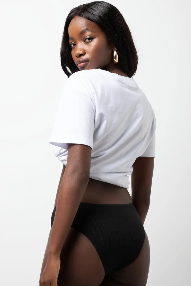 3 Pack Rib Brazilian Panties Black sold by Ackermas product image thumbnail 4