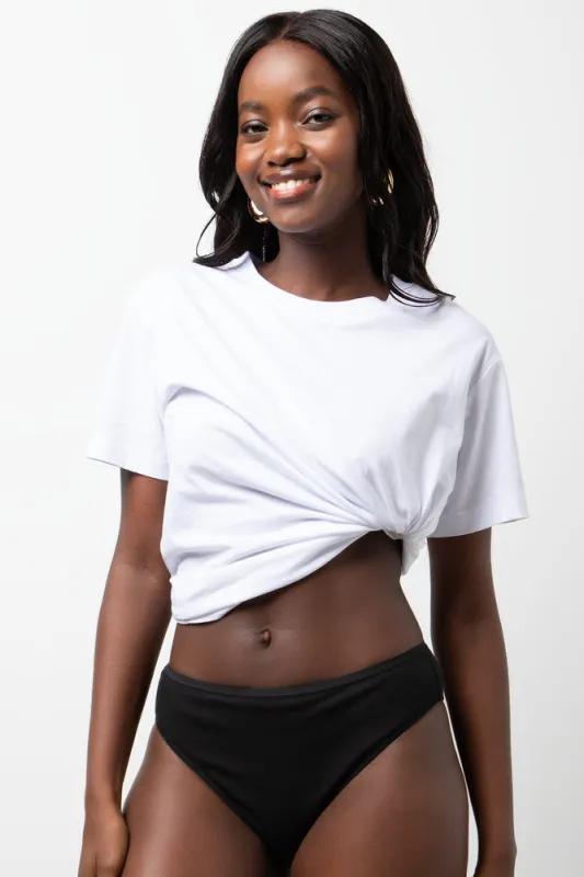 3 Pack Rib Brazilian Panties Black sold by Ackermas