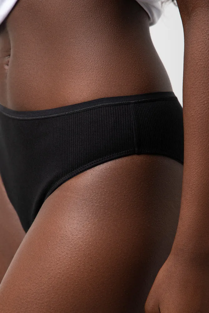 3 Pack Rib Brazilian Panties Black sold by Ackermas product image thumbnail 5